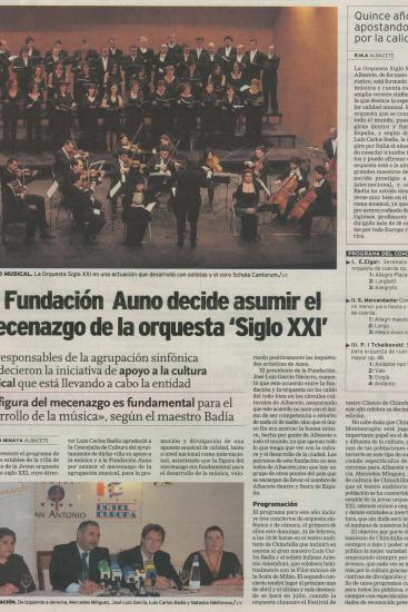 Auno  - Fundation sponsors 21th Century Orchestra. (Spain)